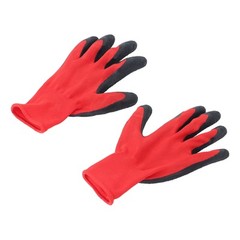 12 Pairs Crinkle Latex Rubber Coated Grip Work Gloves Cut Resistant Size L
