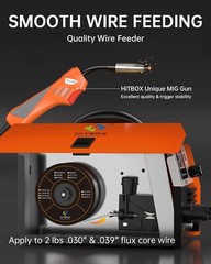 HITBOX HBM200 UNT Digital Welder 110V 220V Dual Voltage 3IN1 MIG MMA TIG Orange