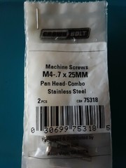 Machine Screw Stainless Steel Pan Head Combo, M4-.7x 25mm, Set Of 8