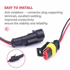2/3/4/6-Pin Way Car Waterproof Male Female Electrical 18AWG Wire Connector Plug