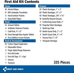 First Aid Kit, 335-Pc OSHA Compliant for Home, Work & Car