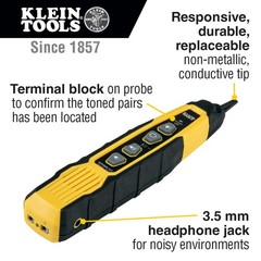 Klein Tools VDV500-820 Tone & Probe PRO Wire Tracing Set Pouch Batteries