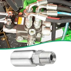 Racewill 12 Pack 3/8″ Hydraulic Hose Fittings, 3/8″ I.D. Hose x 3/8″ NPTF Male
