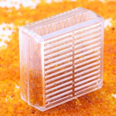 45 Gram 2 Pack Hard Plastic Silica Gel Desiccant Canister Orange to Dark Green