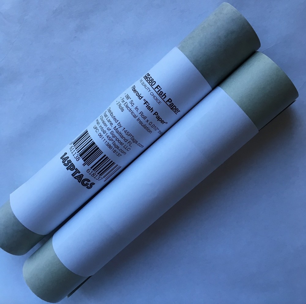 Fish Paper CG580 Insulating Fibrous LIGHT GREY Fishpaper Rolls 12″ x 24″ (Qty 2)