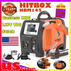 Light Weight 110V/220V 145A Flux MIG Welder Lift-TIG Stick 3 in1 Welding Machine