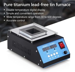 Lead-Free Titanium Solder Pot 500W Dual Digital Display 2.3kg Capacity 600°C Max