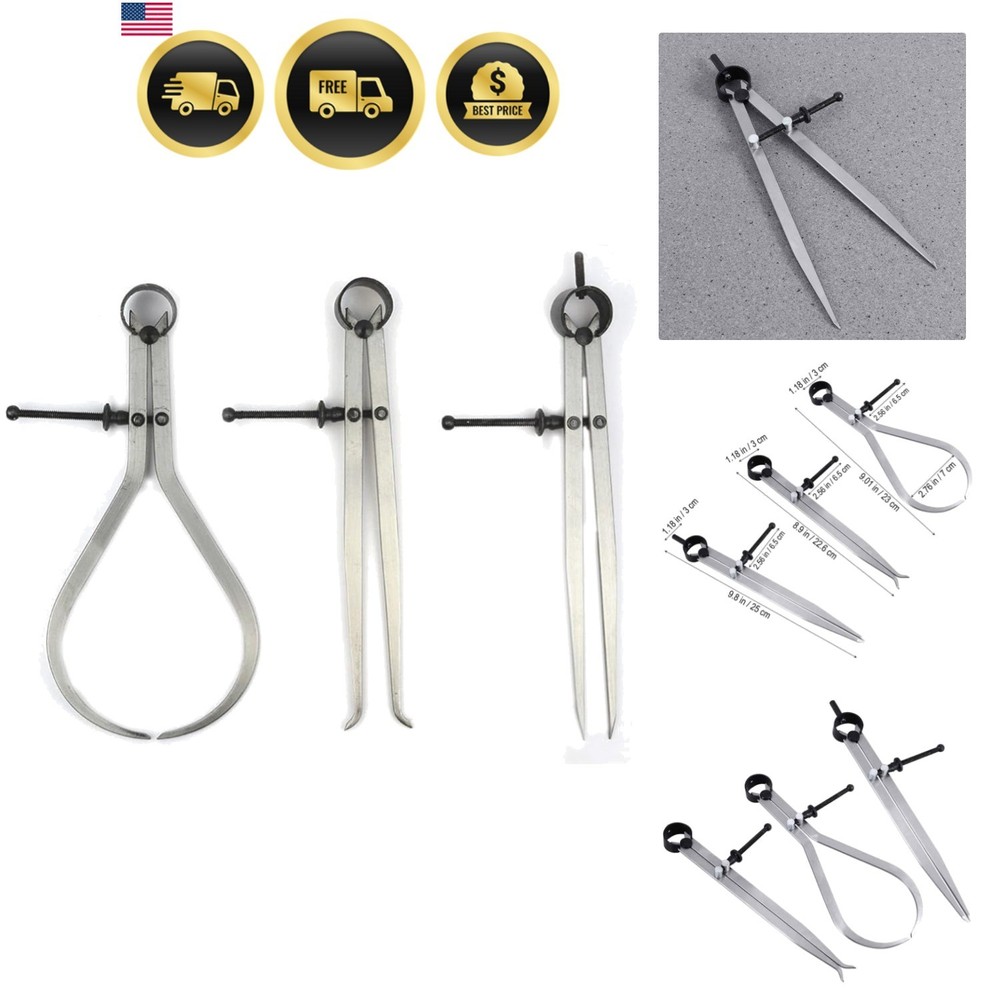 19053C 3 Pieces 8-Inch Spring Caliper / Divider Set