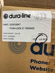 2″ Dura-Line Molded Plastic Push Lock Coupler – Orange – 20001847 **CASE OF 15**