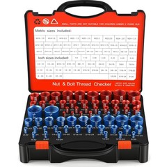 Professional 66 Pcs Detachable Nut & Bolt Thread Checker for Precision Work