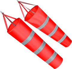 2 Pcs Airport Windsocks Measurement Sock Bag with Reflective Belt Oxford Fabric