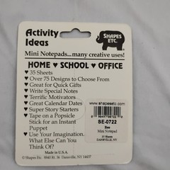 Vintage Shapes Etc. Mini Notepad 35 Sheets Bee
