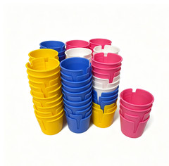 100PCS Plastic Dappen Dishes Assorted Colors Dental Mixing Bowls