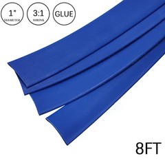 3:1 Heat Shrink Tube – 1″ Blue Dual Wall Marine Adhesive Glue Lined Waterproof