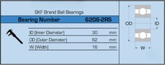 SKF 6309-2RS Brand Rubber Seal Ball Bearing 45x100x25 6309 2RS 6309RS NEW