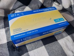 HCS Nitrile Exam Gloves HCS62010/Sz. Large /Powder Free/ 1 Box 100 Gloves