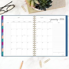 2025 Planner, Weekly & Monthly, 8-1/2 x 11, Large, Harmony, Denim (1099-905-20-2