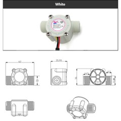 Flowmeter Counter Sensor Control Effect Flowmeter Hall 1-30L/min For Arduino