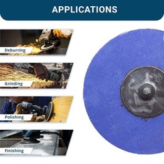 Benchmark Abrasives 2″ Zirconia Quick Change Sanding Discs, 36 Grit | Male R Typ