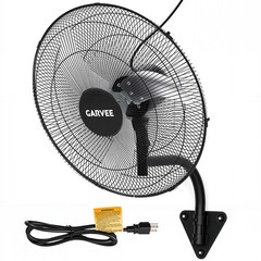 Garvee 20″ Industrial Wall Fan 3 Speed Oscillating 4800 CFM 90° Tilt Heavy Duty