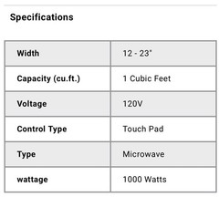 Sentinel SMW1000E 1 cu. ft. 1000 Watt Commercial Microwave Oven W/ Touch Pad