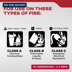 Kidde FA110G Multi Purpose Fire Extinguisher, Wall Mount, for Home/Office/Dorm/R