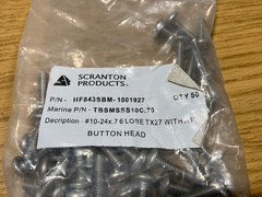 50 pcs. Stainless T-27 10-24 x .7″ button head tamper resistant screws