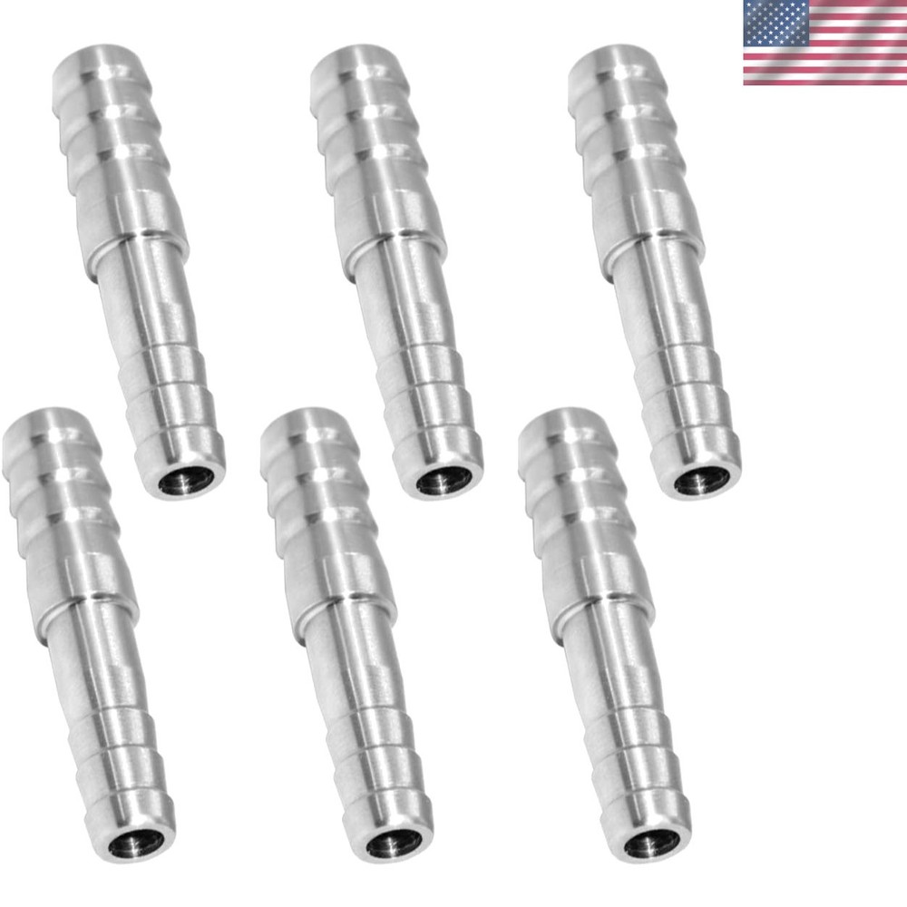 Hose Barb Reducer 3/8″ to 5/16″ Barb Hose ID Stainless Steel Reducing Union F…