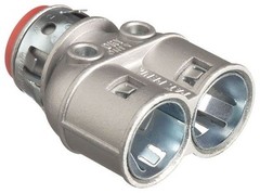 Arlington 3838AST 3/8″ Snap2It Duplex Connector Insulated Throat