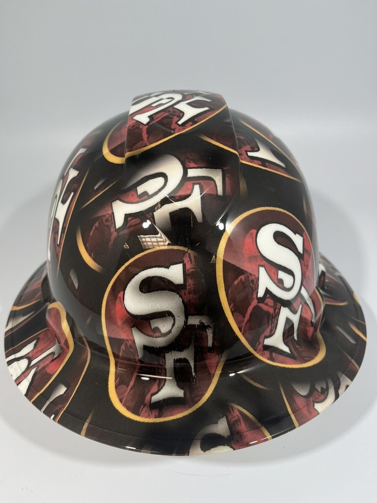 New Full Brim Hard Hat Custom Hydro Dipped SAN FRANCISCO 49er’s
