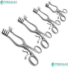4 Pcs Weitlaner Retractors 4.5″, 5.5″, 6.5″, 7″ Blunt 3×4 Prongs Surgical Tools
