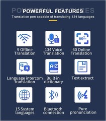 Touchscreen AI Smart Scan Translator Pen Reader & Recording Device 112 Languages