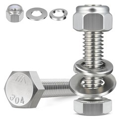12 Sets 1/4-20 x 2 Inch Hex Head Screw Bolt Kit – Durable 304 Stainless Steel