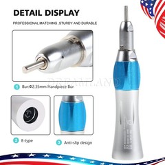 5x Dental Low Speed Straight Nosecone Handpiece 1:1 fit NSK E-type Motor Bc