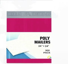 #8 24×24 Poly Mailers Plastic Mailing Envelopes Shipping Bags PINK 300 Pieces