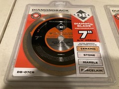 Lot of 2 Diamondback 7″ Continuous Rim Wet Cut Diamond Blades DB-07CR