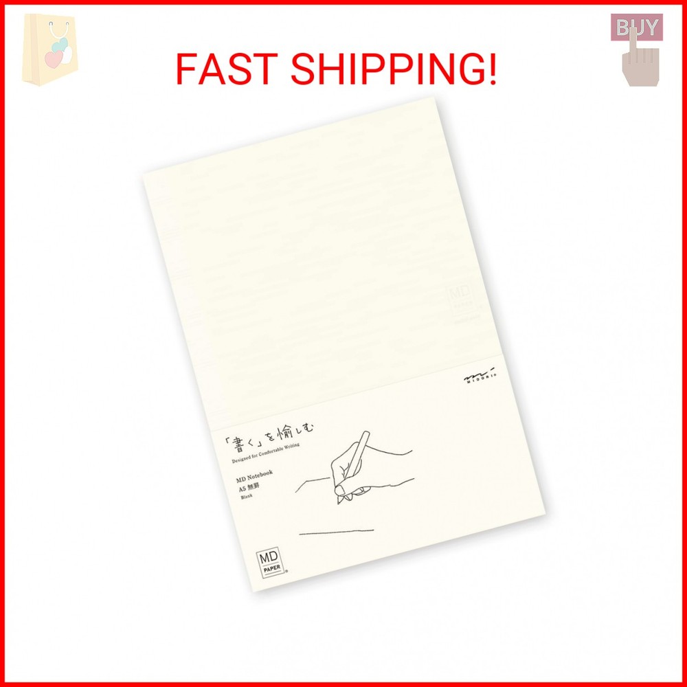 DESIGNPHIL 15293006 Midori Notebook, MD Notebook, A5, Unruled A