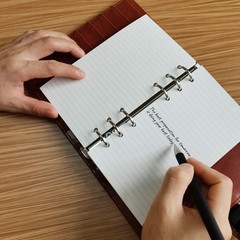 A6 Lined Refill Paper, 100 Sheets/200 Pages Loose Leaf 100 Sheets, White