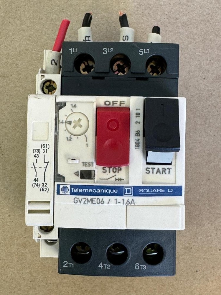 TELEMECANIQUE MOTOR STARTER GV2ME06 1-1.6A W/ SCHNEIDER GVAN11