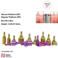 Ti Healing Cap Abutment Fits ITI Straumann Nobel Hiossen OSS DIO Implant system