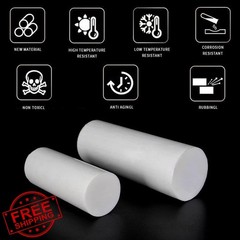 DIYDIYSHOP 3/4″x12″ PTFE Rod White 2 Pcs