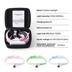 Dental LED Headlamp Cordless Laboratory 5W Surgical Head Light 15000-40000lux