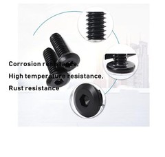 20pcs 1/4″-20 x 1/2″ Black Flat Head Allen Bolts 304 Stainless Steel for Furn…