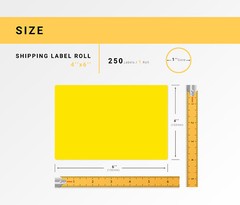 ZEBRA 4×6 COLOR COMBO Labels 1″ Core 5 Rolls:2 YELLOW 1 ea BLUE RED ORANGE