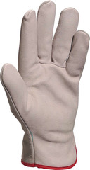 (QTY 12 Pairs) Delta Plus FBN49 Full Grain Leather Safety Work Glove Size 08