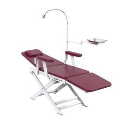 Dental Portable Folding Chair Foldable Mobile Chair with Tray & LED Light
