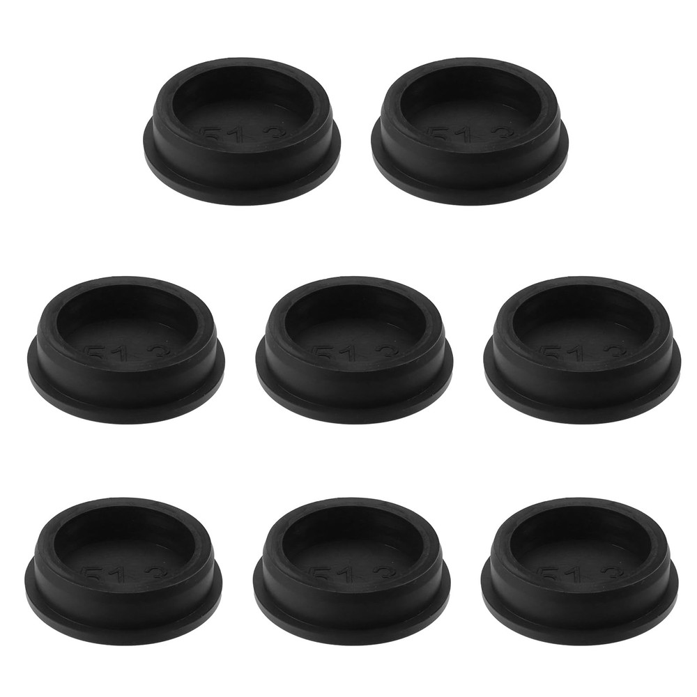 High Temp Silicone Plug Mount Dia 2in 51.3mm Rubber Stopper T Shape Black 8PK
