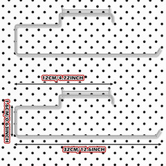 Blulu 2 Pack Peg Board Paper Towel Holder Stainless Steel Craft Hooks Pegboard A
