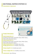 Dental Matrix Bands Ring Sectional Matrice Clamp Wedge C3 Fit Palodent V3 System