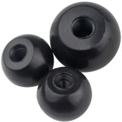 Ball Shaped Hnadle Knobs M4 M5 M6 M8 M10 M12 Thread Clamping Nuts Plastic Black